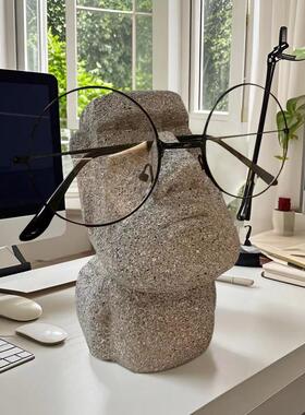 创意搞怪眼镜支架眼镜托托抽象小众办公室摆件眼镜店层架桌面装饰