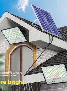 2025新款一拖二太阳能灯户外庭院灯家用防水照明感应led照明路灯
