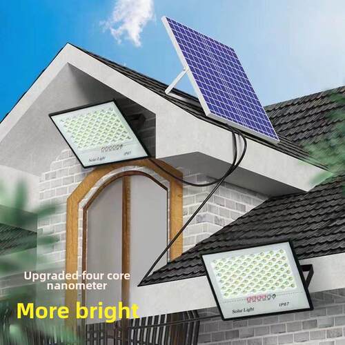 2025新款一拖二太阳能灯户外庭院灯家用防水照明感应led照明路灯