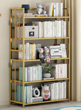 书架易落地多层收纳储书物书柜组53806合简铁创意艺置物架家用儿