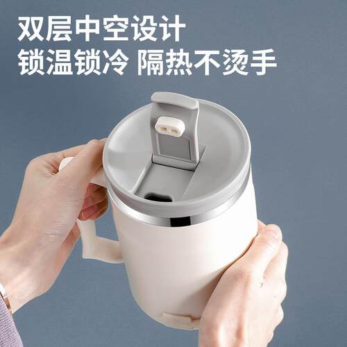 恒温加热保温杯马克杯咖啡杯家用304不锈钢带茶漏
