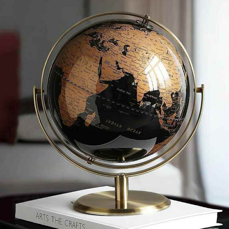 现代房奢高档地球仪轻摆件书书架柜tbR4cKB7办公书室桌面家居客厅
