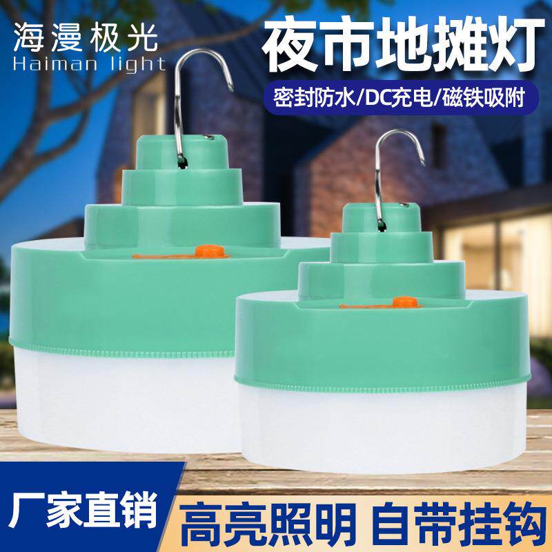 led充电灯泡摆摊夜市灯户外移动露营灯高亮家用应急灯照明球泡灯