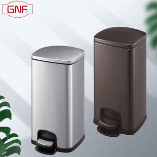 GNF25升方形脚踏不锈钢垃圾桶脚踩大号大容量办公室商用四分类25L