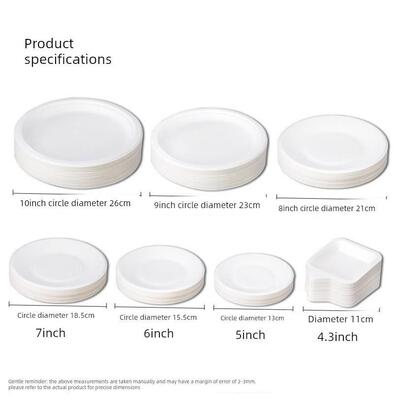 Super Rigid Extra Strong Disposable Party Paper Plates Biode