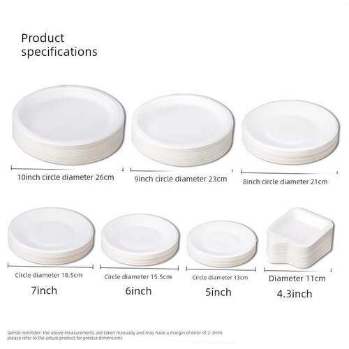 Super Rigid Extra Strong Disposable Party Paper Plates Biode