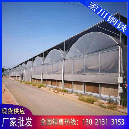 天津连栋薄膜大棚厂家安装农业蔬菜种植大棚温室连栋棚骨架