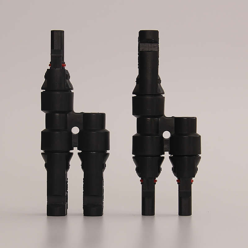 太阳能电池板组件光伏MC4接头T型三通插头硅系列防水直流线连接器