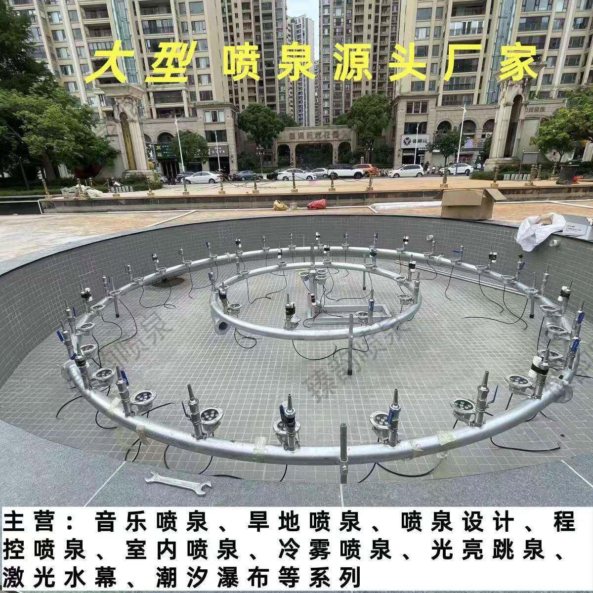 小型水池音乐喷泉全套设备厂家景观喷泉河道漂浮音乐喷泉