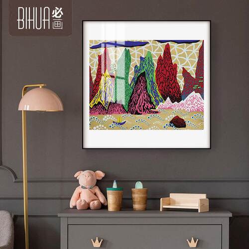 客厅装饰画铝合金有机玻璃画草间弥生南瓜禅意北欧抽象挂画