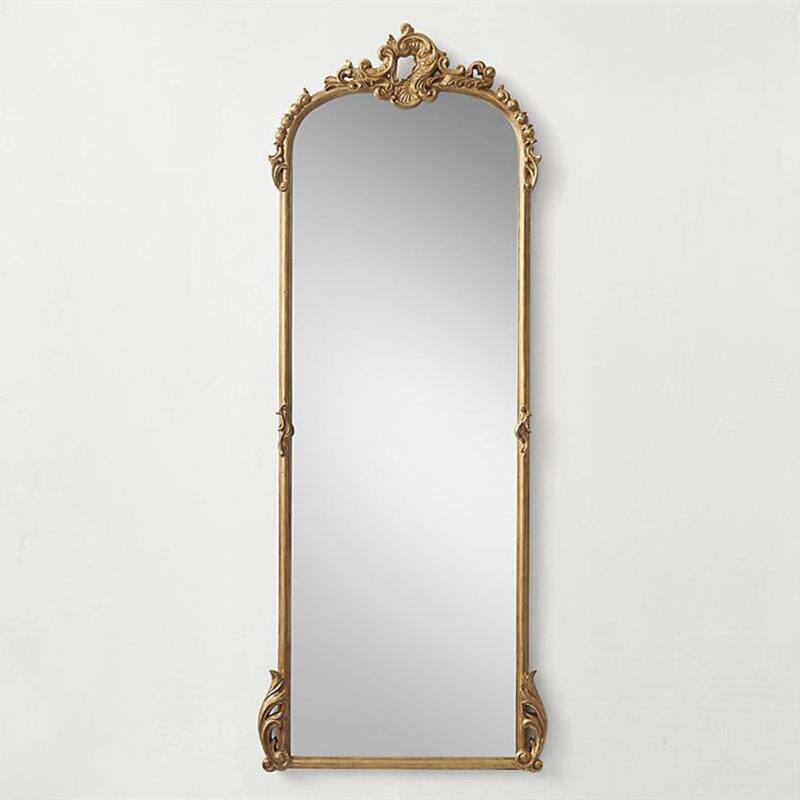 欧式全身镜复古落地镜家用服装店法式雕花试衣镜卧室美式穿衣镜子