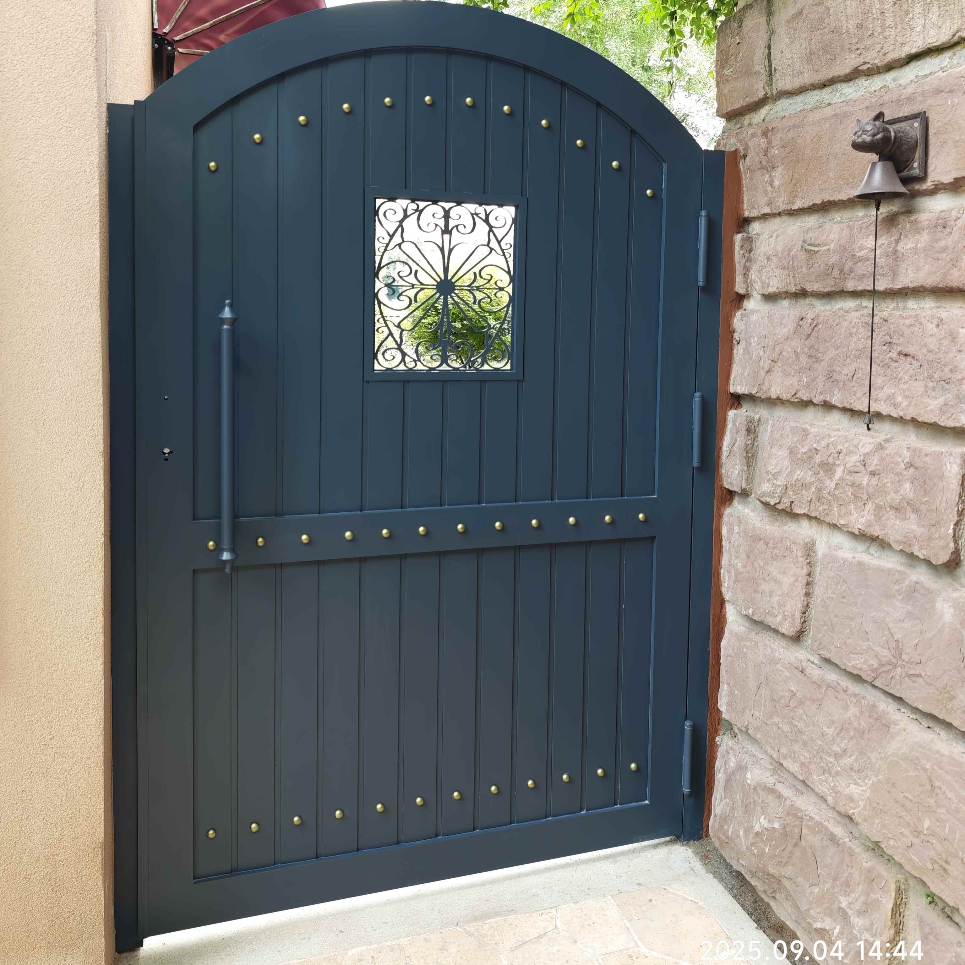 庭院花园门铝合金别墅庭院门花园入户门单双开院子大门法式花园门