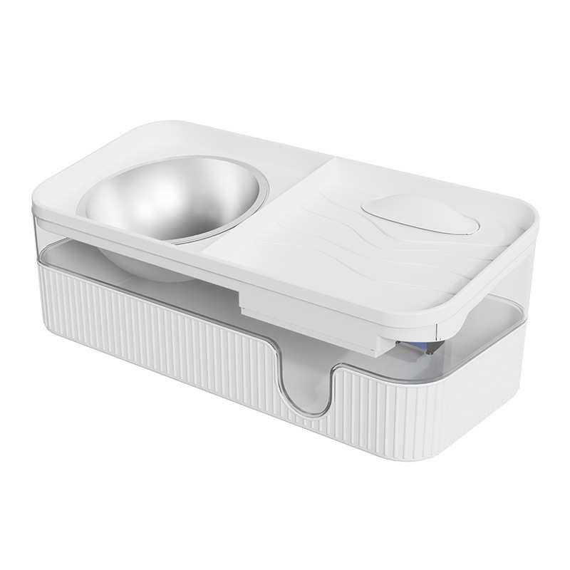 猫咪饮水机简约宠物饮水器自动循环喂水喂食一体机狗狗喝水器猫碗