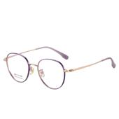 新款 圆框钛钛架 全钛眼镜框羽毛钛可配度数黑框眼镜架女超轻时尚