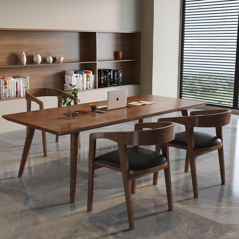 7K814客厅实办书桌家用公桌工作台长条写字桌多人学习大约桌木简