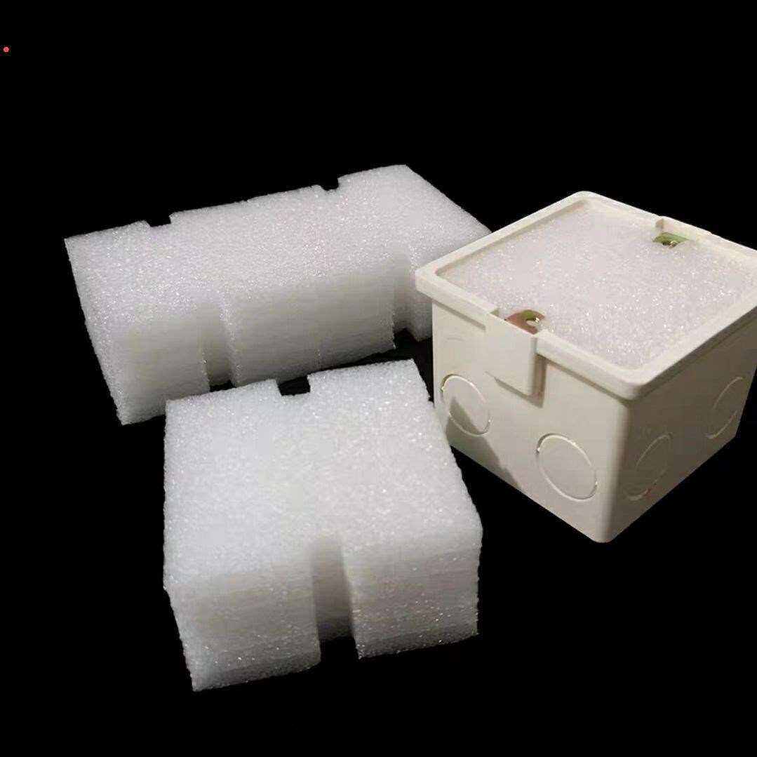 86线盒填充泡沫预埋穿筋盒封堵开关底盒方形八角形泡沫堵泡沫块