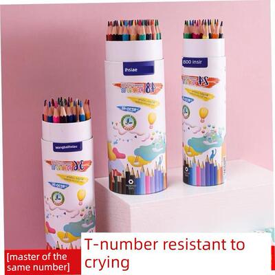 colour pencil painting students use 48 colour pencils with a