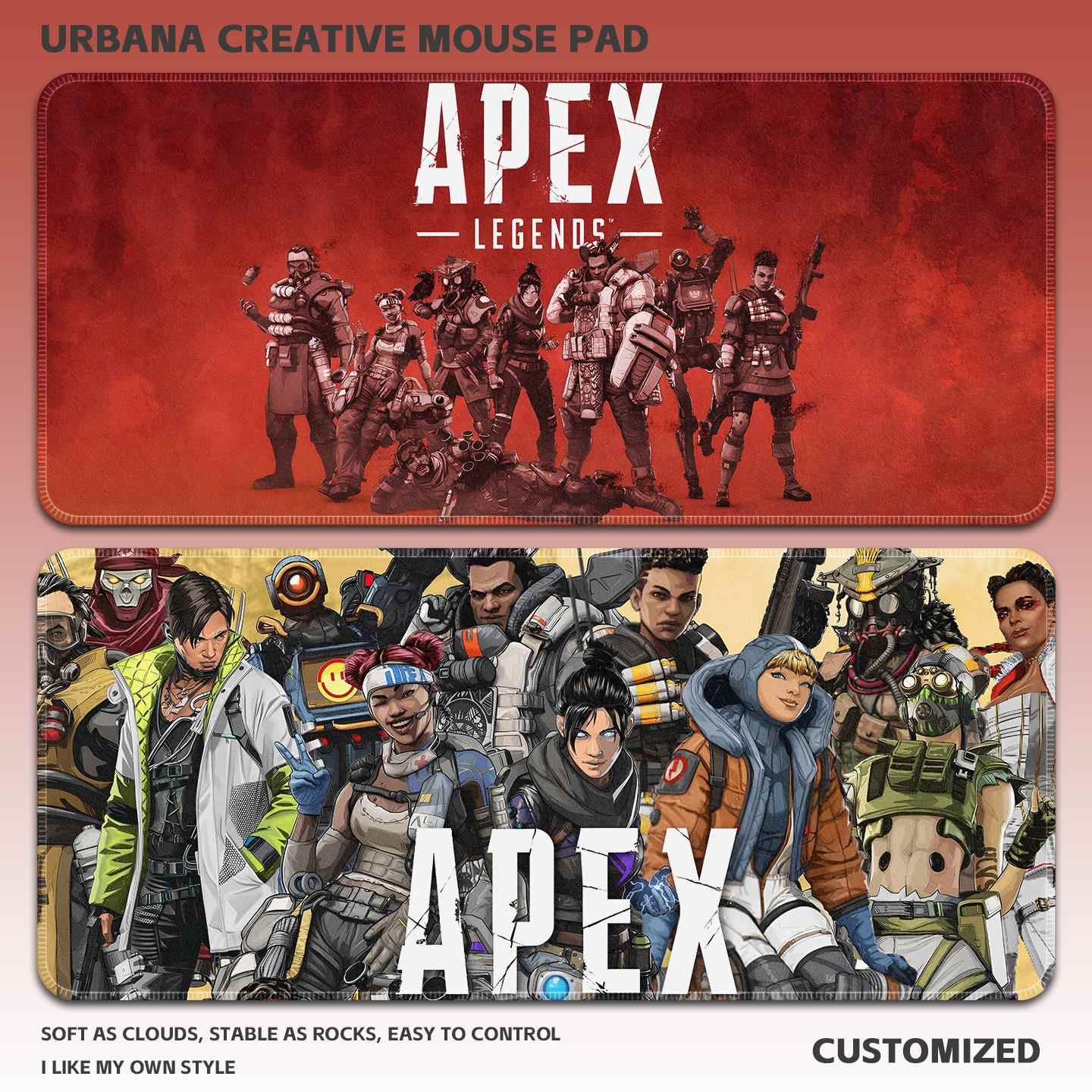 APEX重生鼠标垫超大加厚护腕锁边电竞游戏键盘垫办公电脑桌垫定制