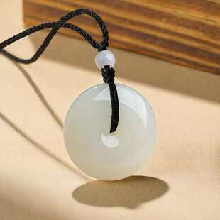 礼品玉佩工艺品和田玉平安平安和田玉白玉玉石雕刻坠吊扣挂件扣