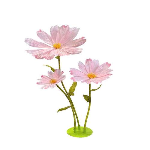 纸花小雏菊仿真花婚庆道具高级感成品纸艺花商场布置摆件手工菊花