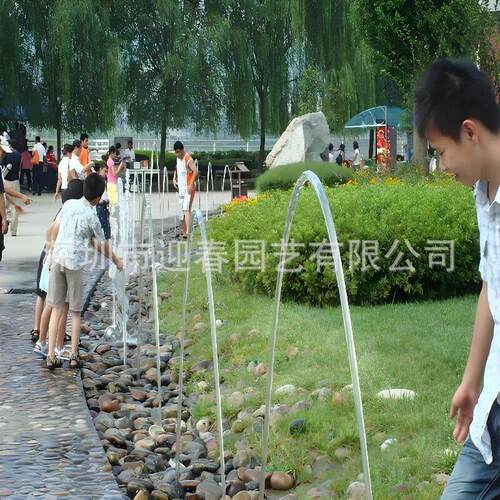 源头厂家跳跳泉波光喷泉感应喷头光亮泉不锈钢户外互动水景小型