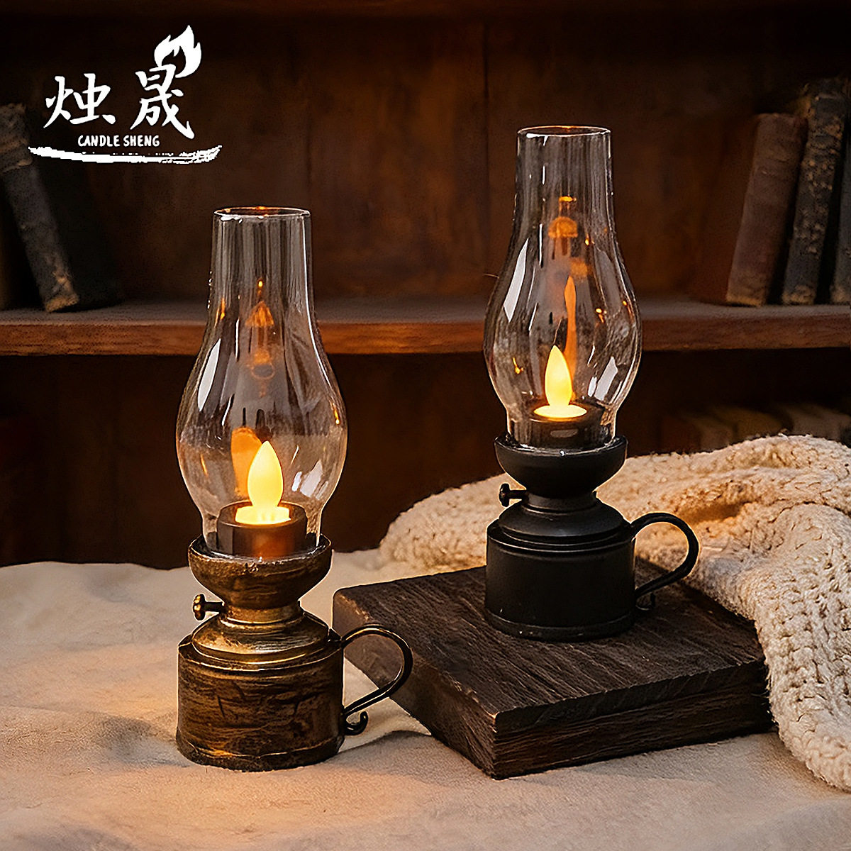 万圣节煤油灯蜡烛油灯复古蜡烛