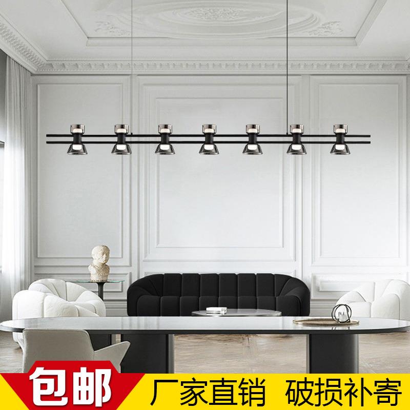 意式极简高端玻璃长条灯具现代极简餐厅吊灯简约吧台创意家用吊灯