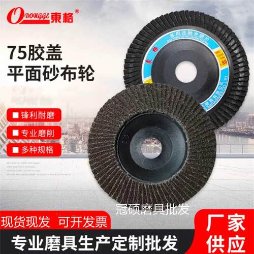 东格百叶轮打磨片角磨机百叶片金属打磨抛光片砂轮片100mm/75塑盖