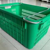 现货大号工业塑料胶框蔬菜水果运输周转箱子箩加厚耐压塑料周转筐