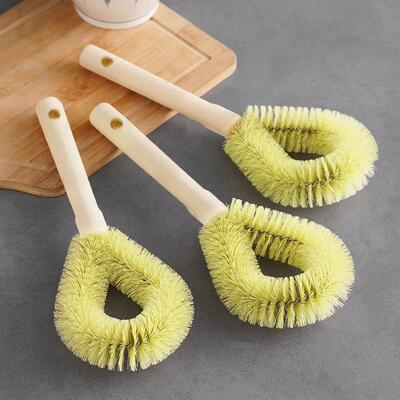 Wood Handle Boar Bristle Pot Brush, Steel Handle Bristle Pot