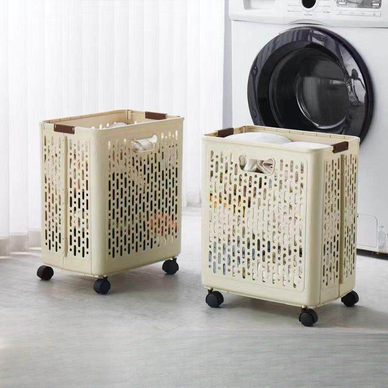 脏衣服收纳筐带轮子家用洗衣篮娃娃收纳桶卫生间放衣物神器
