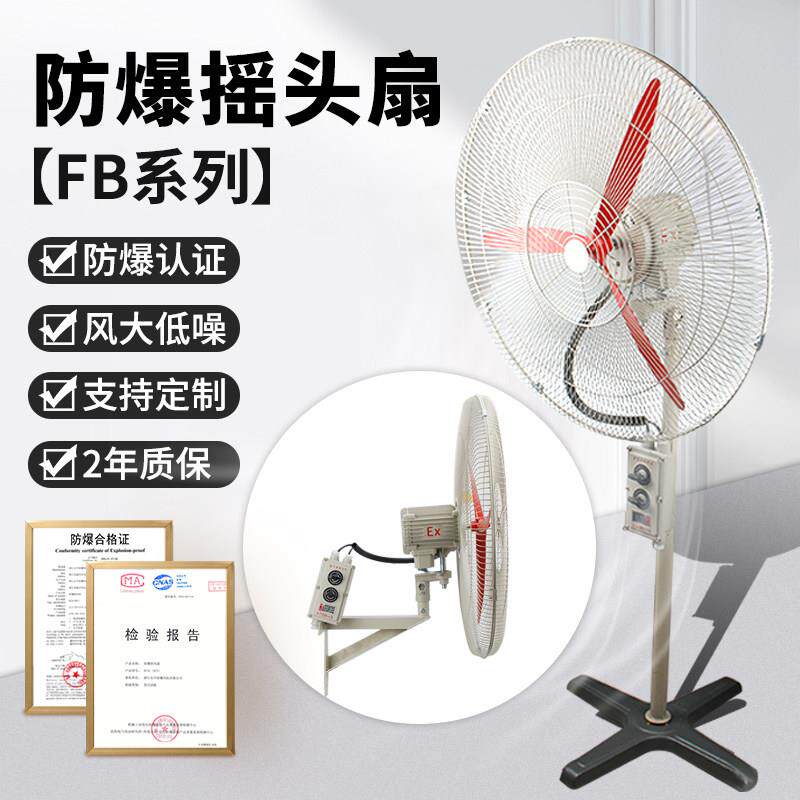 防爆摇头扇FB/BTS-500落地式600壁式750工业防爆风扇220V电风扇