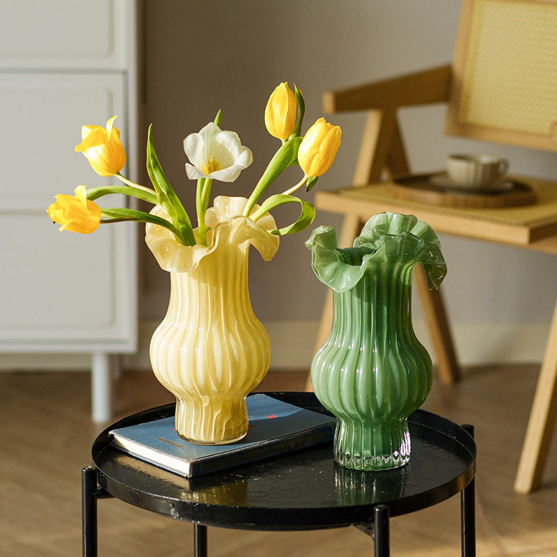 中古花瓶摆件水培插花装饰餐桌玻璃家居复古轻奢简约法式鲜花花,鲜花速递/花卉仿真/绿植园艺,花瓶,淘宝优惠券,粉丝福利购,淘宝优惠卷