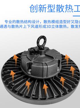 球led工矿MOS灯库车间照明库灯工程仓厂房天棚灯冷羽毛馆ufo工矿