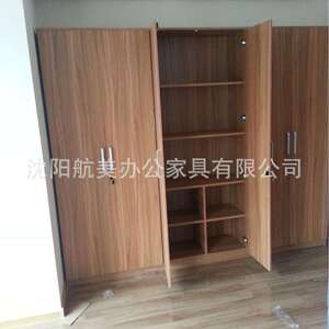 沈阳航美板式文件柜员工木质资料柜档案柜老板办公室背景玻璃书柜