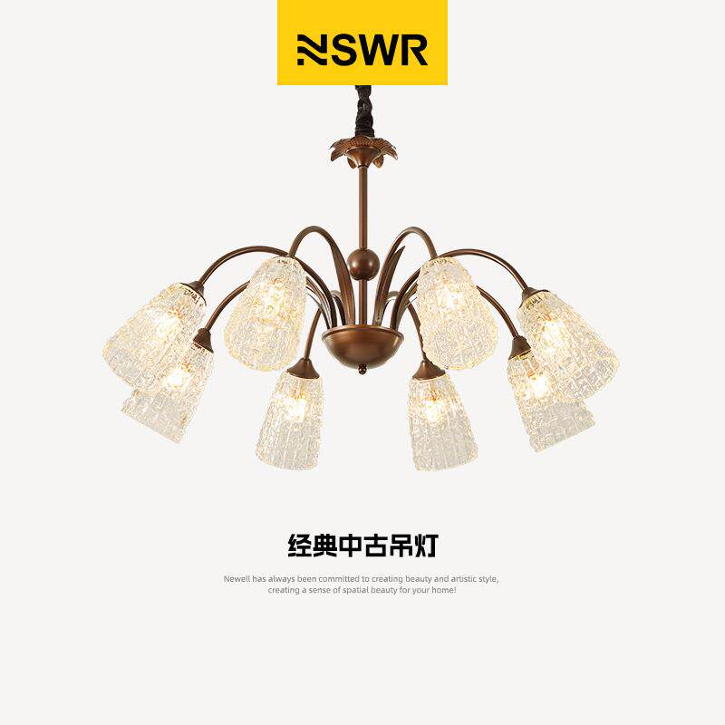 中古风卧室璃法式浪漫南洋风餐厅罩灯吊灯简约大Lighting灯气玻卧