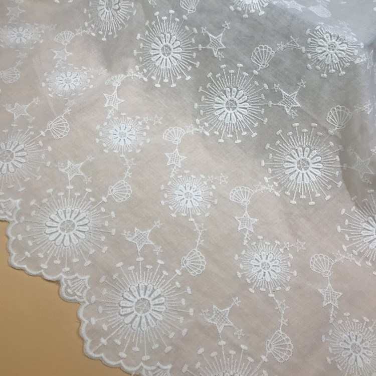 现货新品双色彩色镂空9088棉布棉线刺绣面料镂空刺绣棉布棉线刺绣