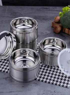 空保温便4小时EUU不锈钢盒分隔餐盒上班族大容量当盒多真层蒸饭饭