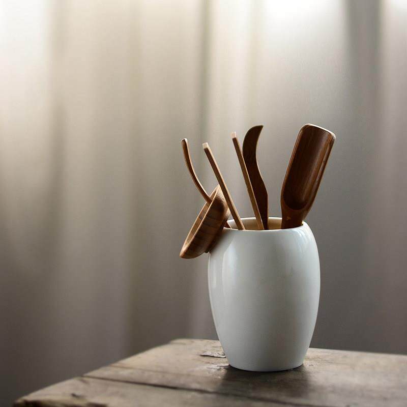 白瓷茶道六君子茶艺泡茶套装茶勺茶针刀夹子功夫茶具配件用品大全