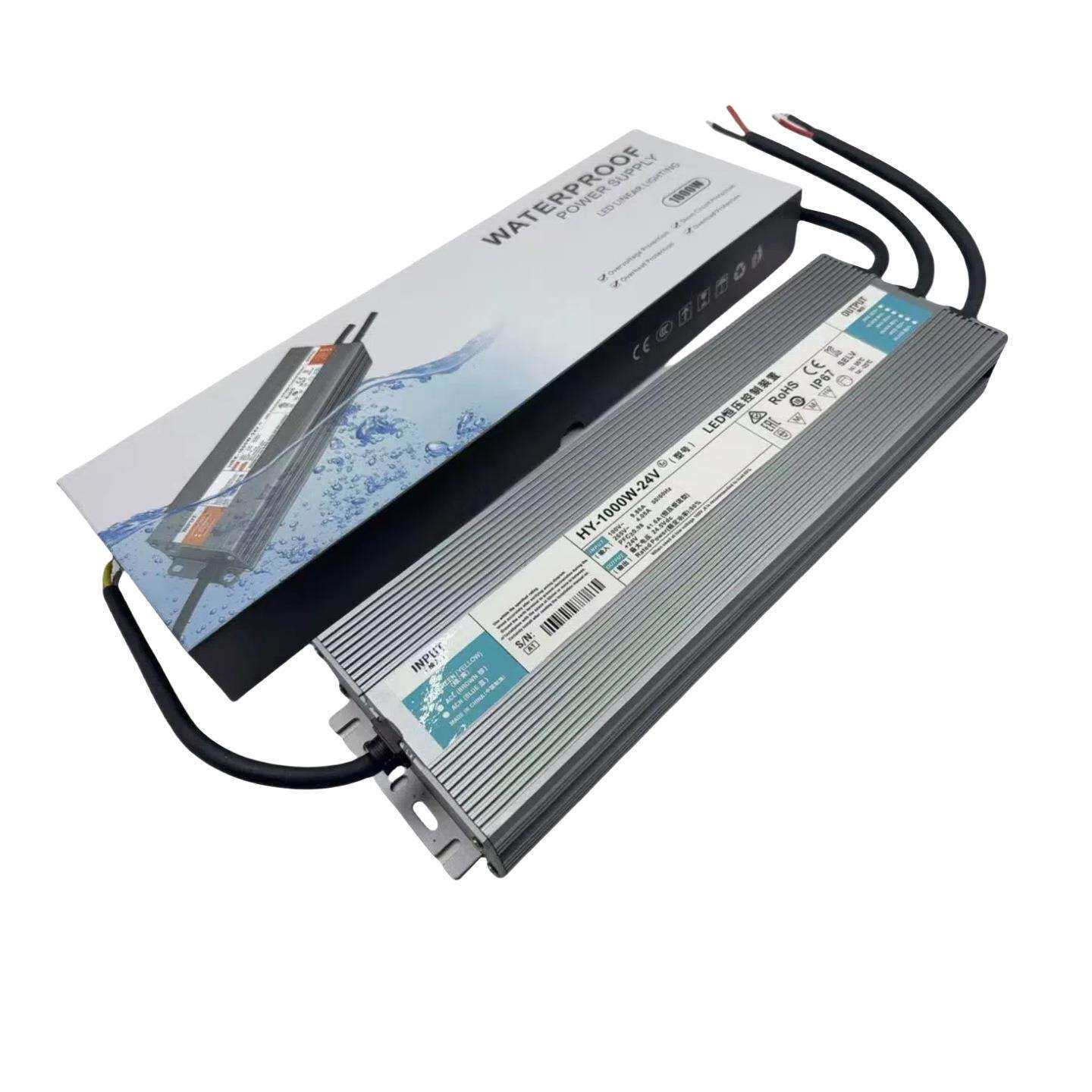 1000W大功率LED防水电源泡水灯带低压变压器24V户外线性灯工程IP6