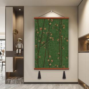 法式植物花卉挂画客厅装饰画实木边框流苏装饰品30x40cm