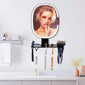 化妆镜雾镜子浴室男仕刮洗漱间镜胡防雾剃须热卖 镜led无