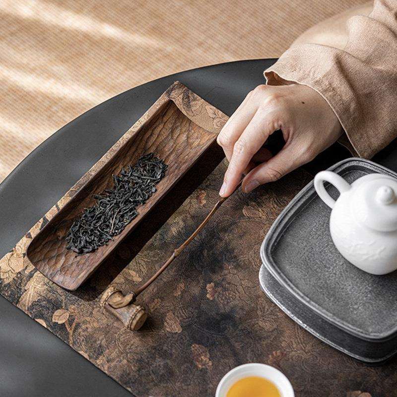 宜茶话黑胡桃茶木则茶拨两件器套实木赏htmze-lj茶茶荷茶室道六君图片