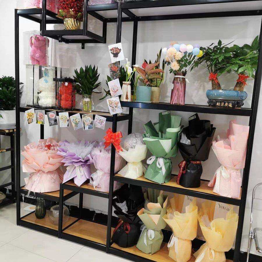 花束架架子绿植架展架花店花架多肉货架盆花花桶鲜花展示架货架架