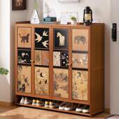 中古风复古鞋 架子简约多层严选 柜落地门口一体柜收纳走廊家用鞋