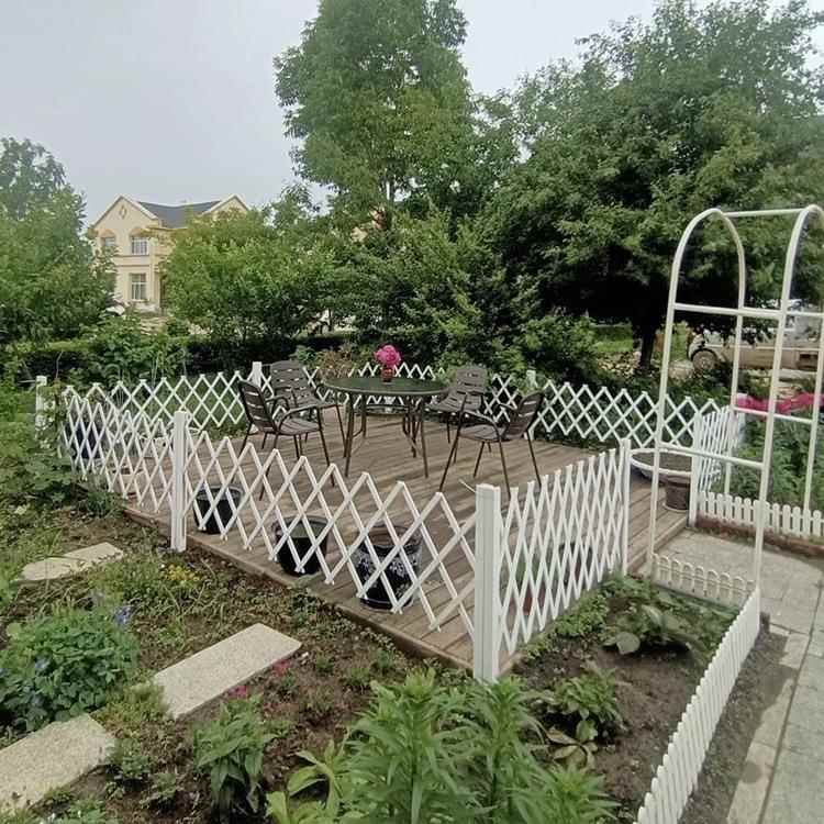 户外防腐木栅栏伸缩围栏围挡庭院篱笆花园爬藤架室内阳台装饰护栏