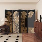 法式 店折屏 南洋风侘寂藤蔓实木屏风隔断客厅玄关遮挡酒店餐厅服装