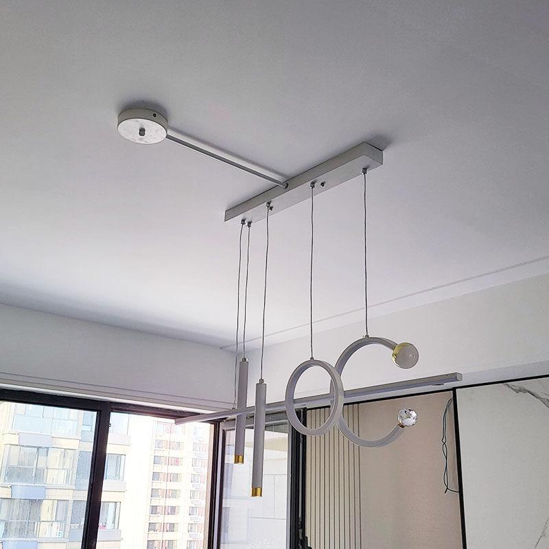 灯具移位器改位神器饭厅吊灯diy配件换位免开槽长条座可移式灯具