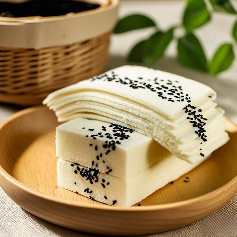 浙江宁波特产美食草湖食品云片糕芝麻核桃味特色手工糯米糕点零食