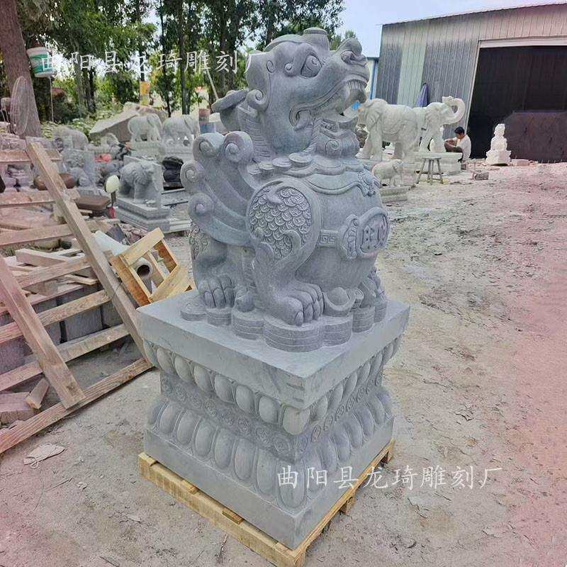 石雕貔貅一对大型家用别墅庭院门口皮丘户外酒店工厂大门口石貔貅